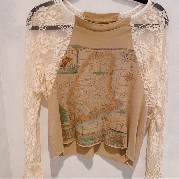 Furst of a kind lace map shirt - Picture 1 of 2